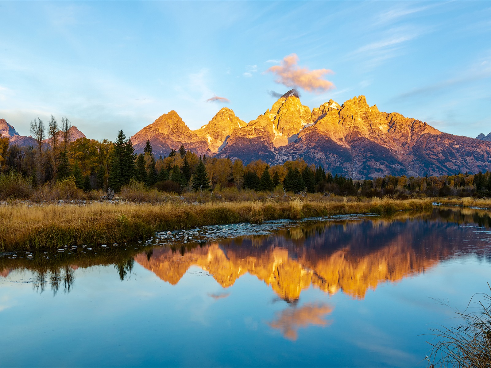 USA-großartige Teton Nationalparknatur-Landschaftstapeten HD #4 - 1600x1200