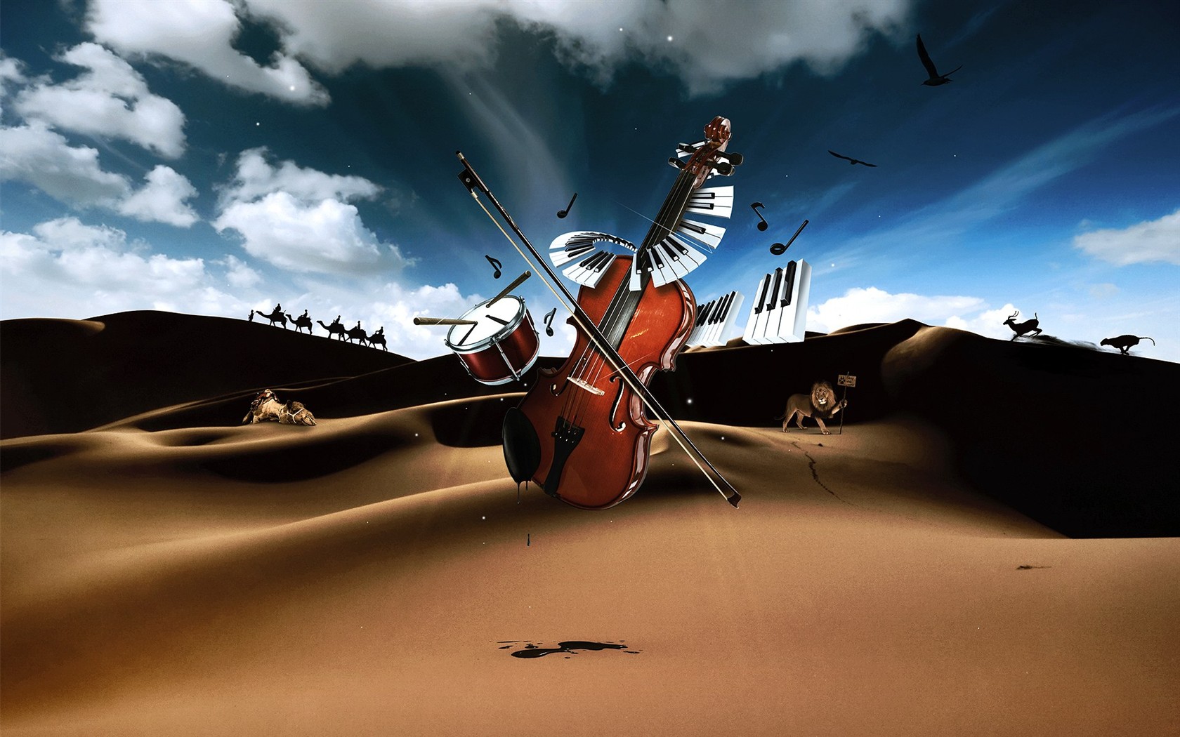 Creative synthesis of the visual wallpaper #8 - 1680x1050