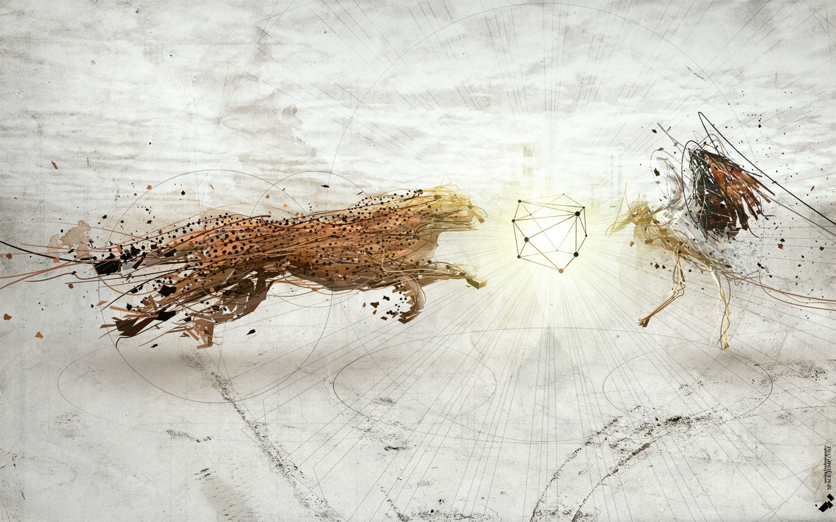 Creative synthesis of the visual wallpaper #14 - 1680x1050