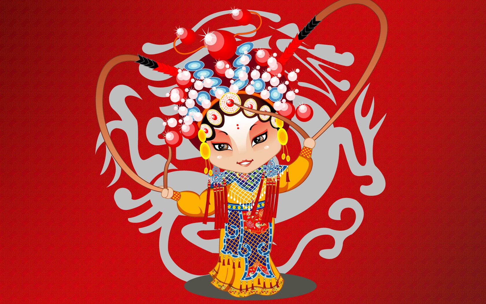 Q version of opera characters cute wallpaper #23 - 1680x1050