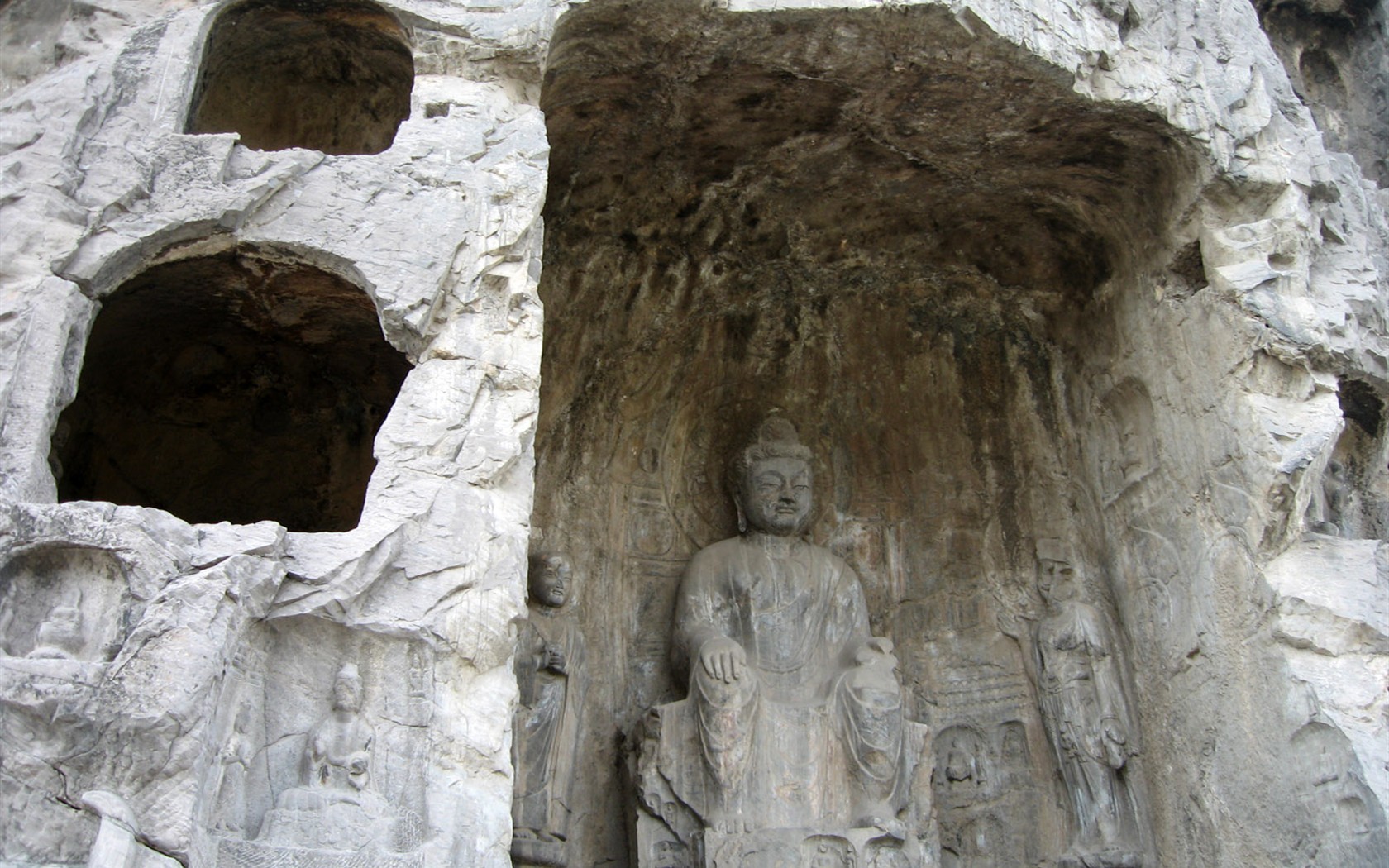 Luoyang, Longmen jeskyně Wallpaper #16 - 1680x1050