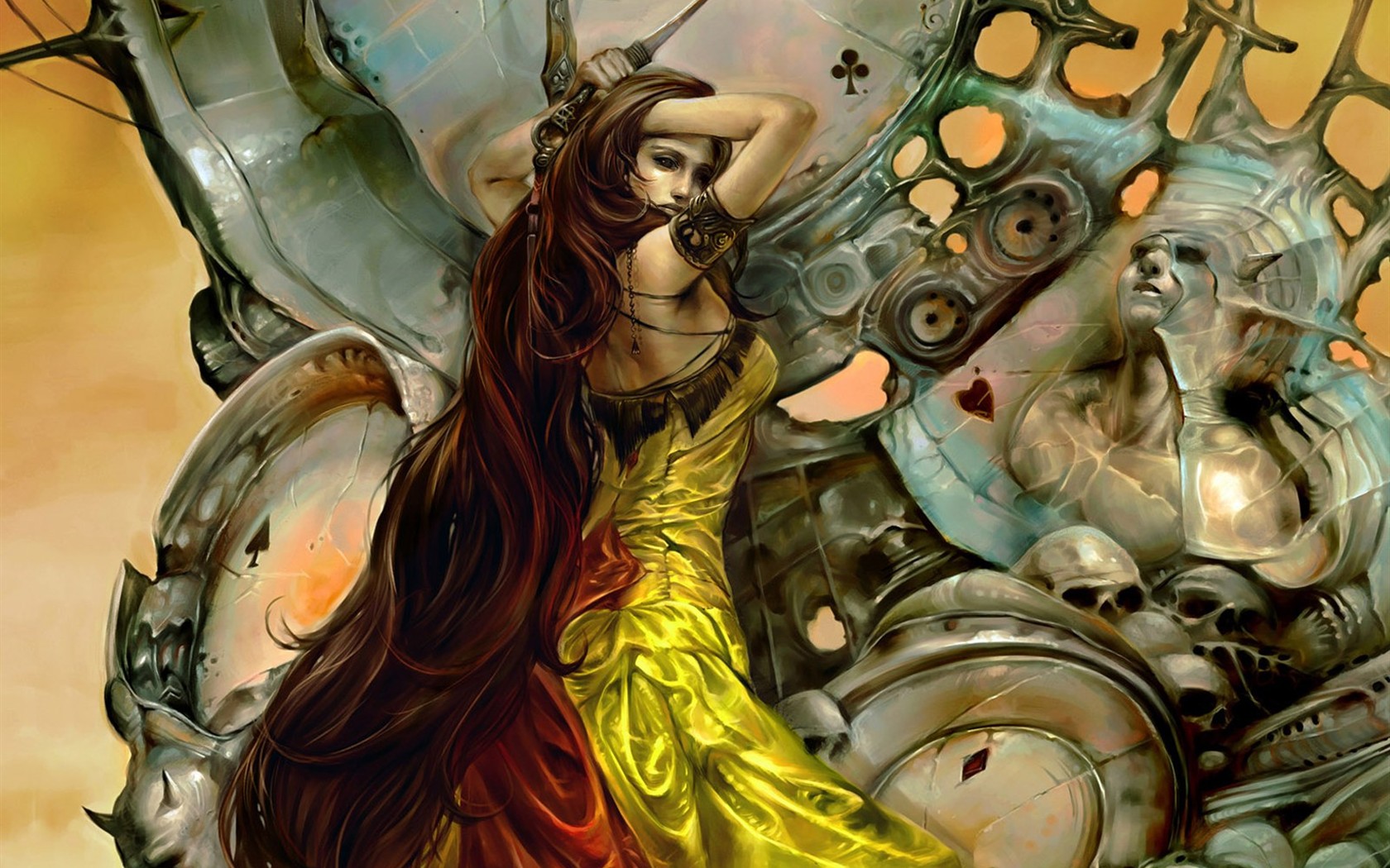 CG ilustrace ženy wallpaper fantasy #24 - 1680x1050