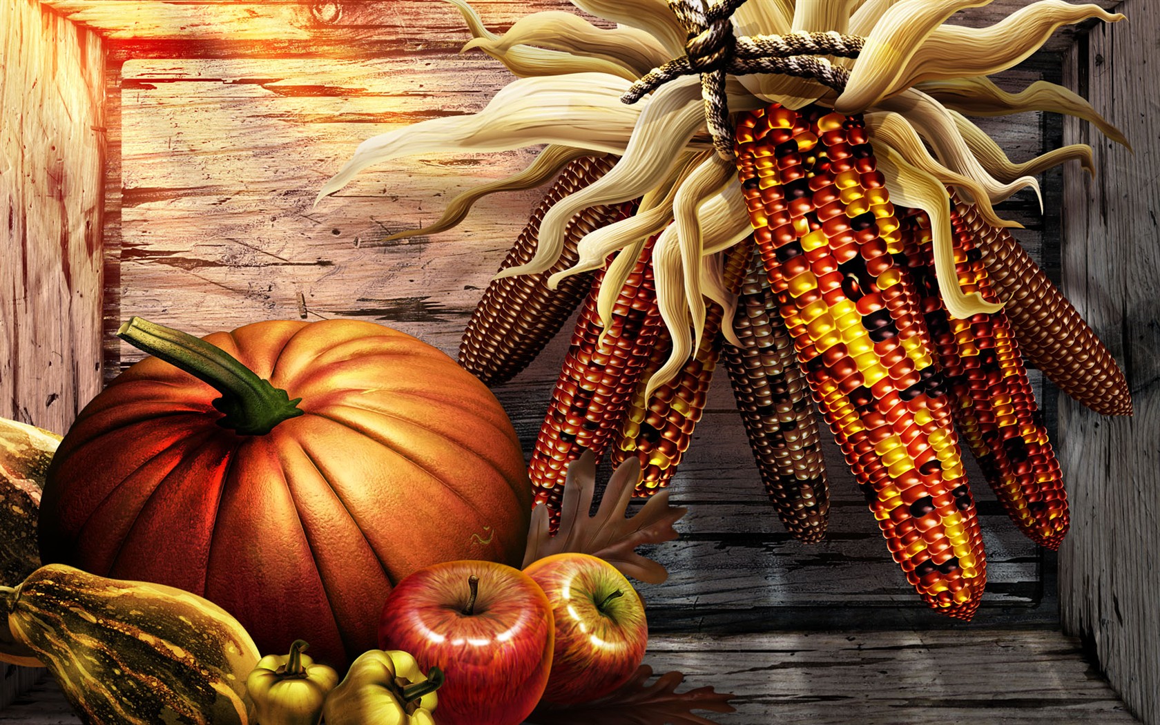 Thanksgiving theme wallpaper #2 - 1680x1050