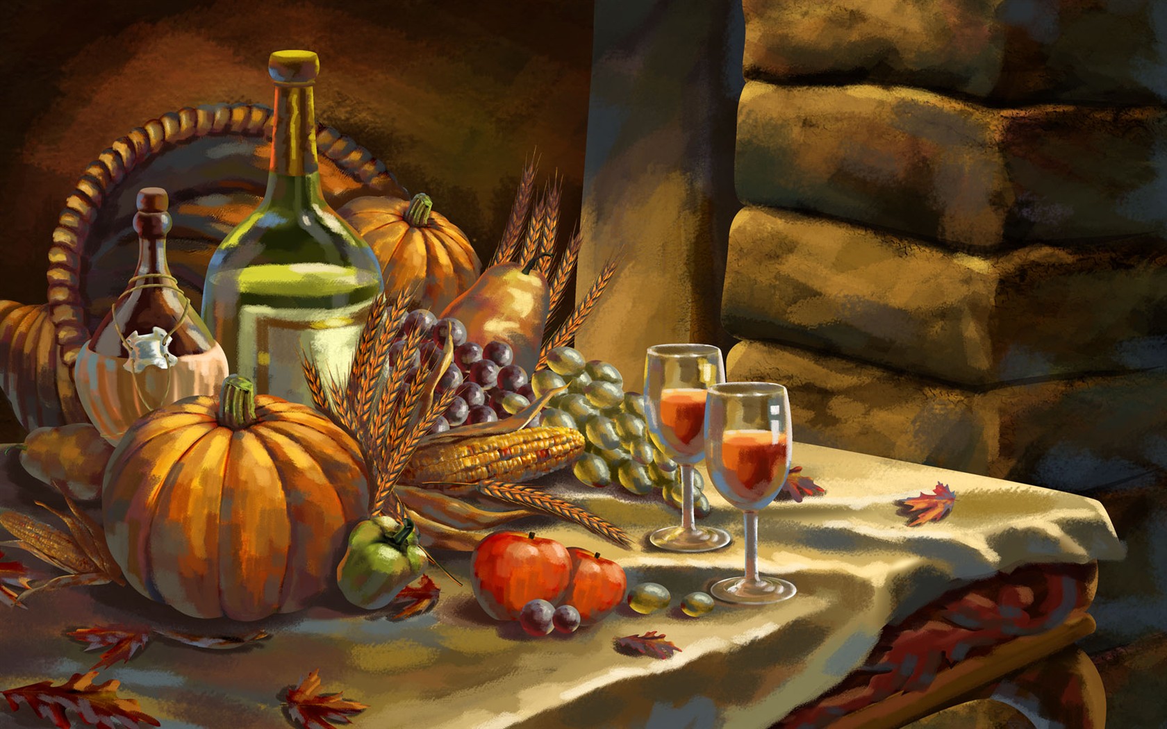 Thanksgiving theme wallpaper #17 - 1680x1050