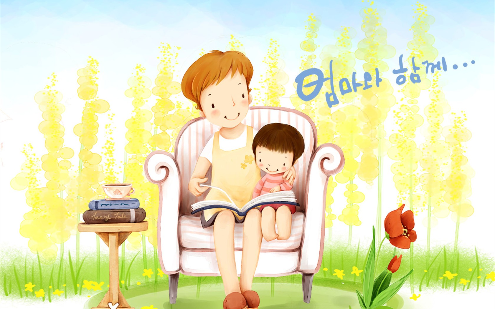 Mother's Day Thema des südkoreanischen Illustrator Tapete #18 - 1680x1050