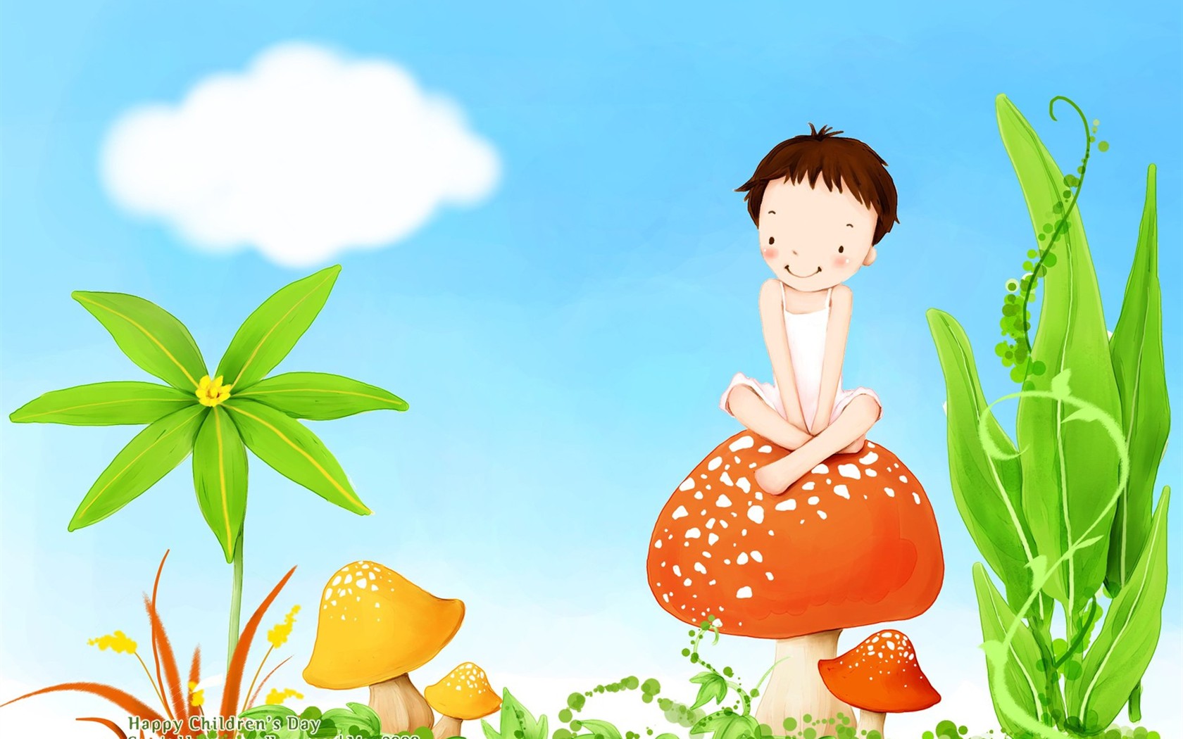 Lovely Children's Day wallpaper illustrator #9 - 1680x1050