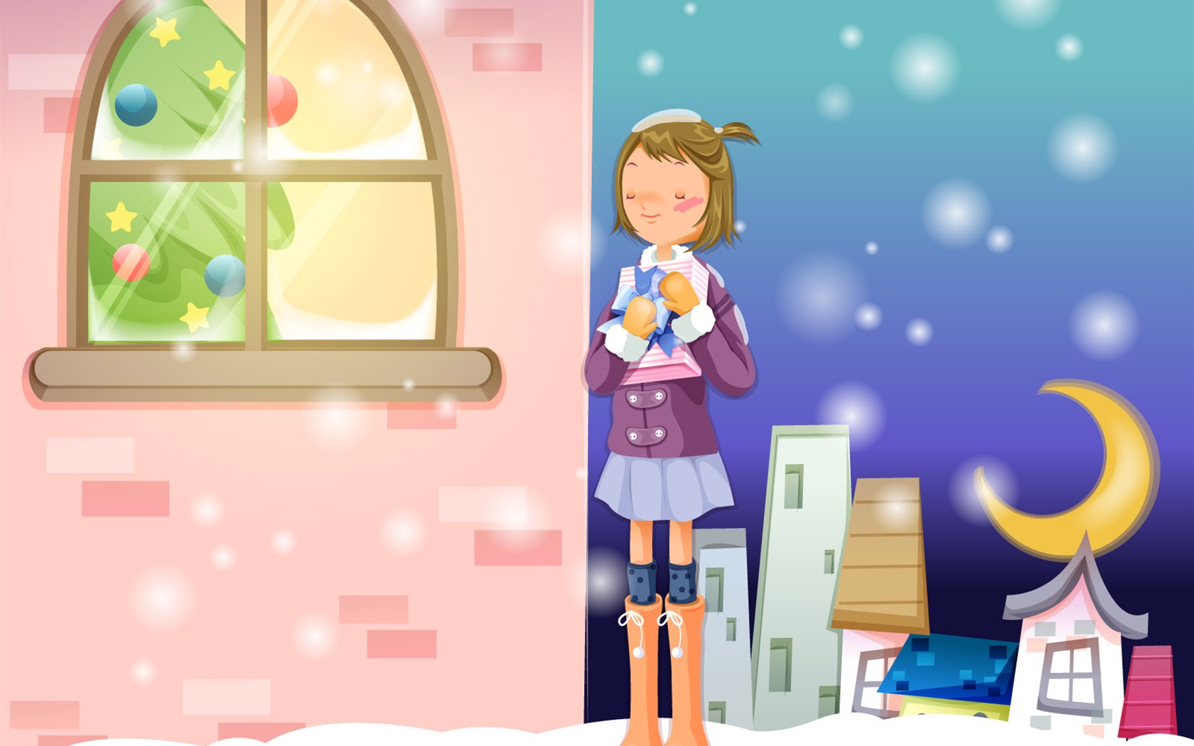 矢量冬日壁紙之聖誕篇 #5 - 1680x1050