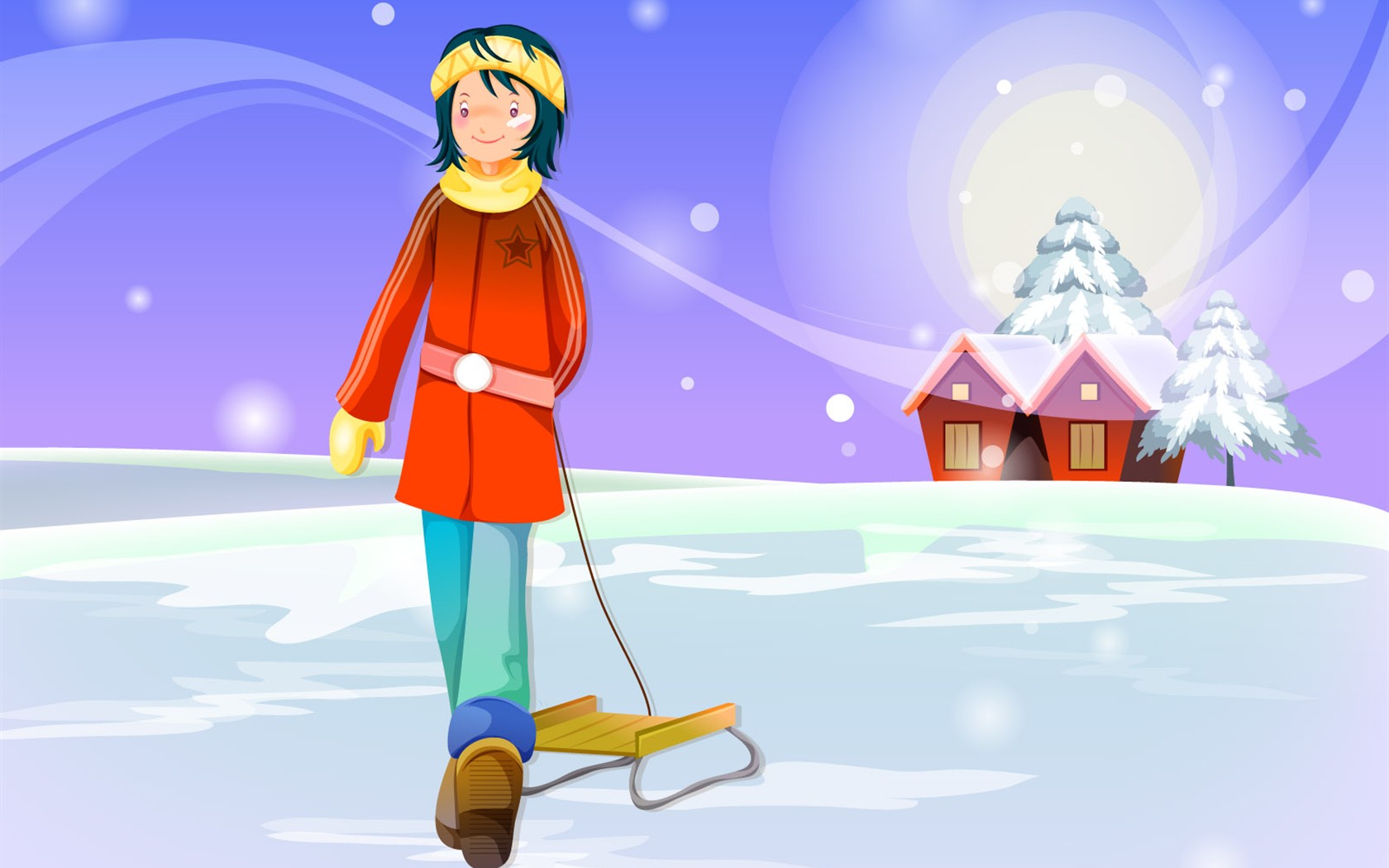 Christmas Winter Wallpaper chapter of Vector #39 - 1680x1050