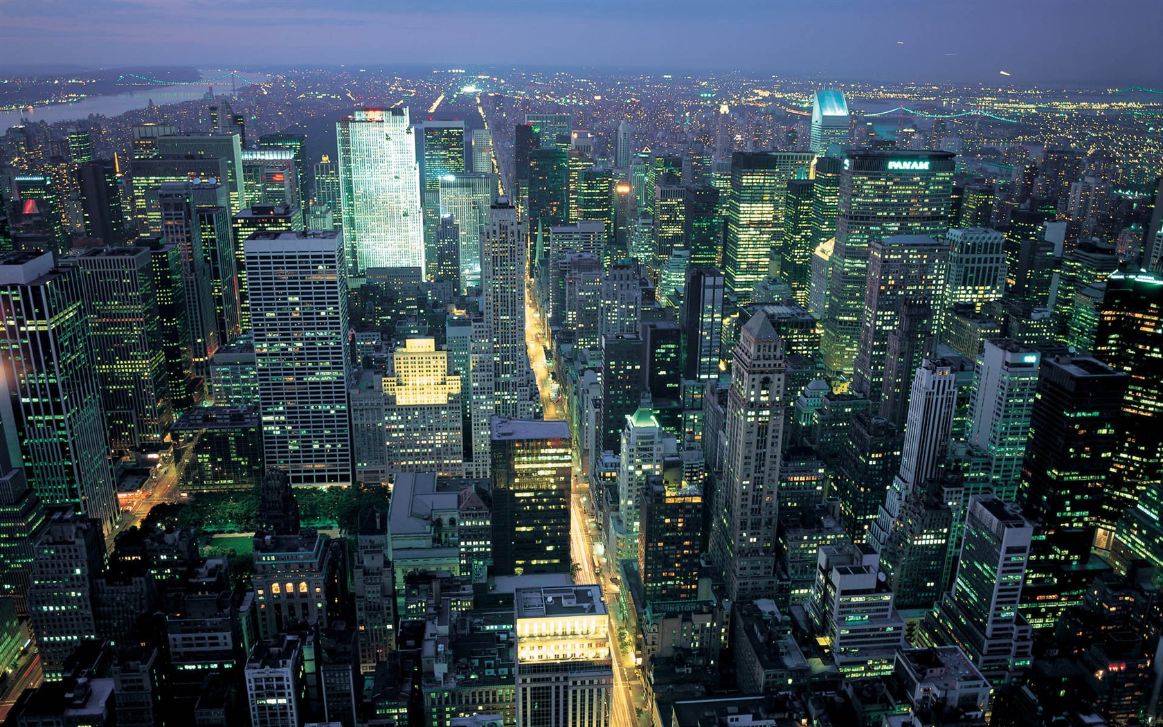 rušný město New York Stavební #16 - 1680x1050