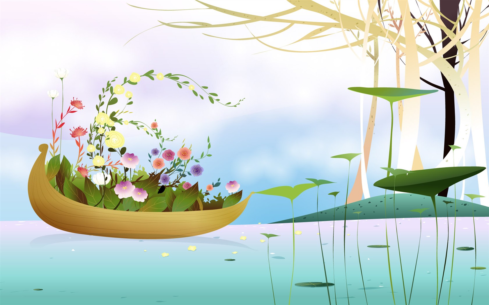 Spring Vector Wallpaper #2 - 1680x1050