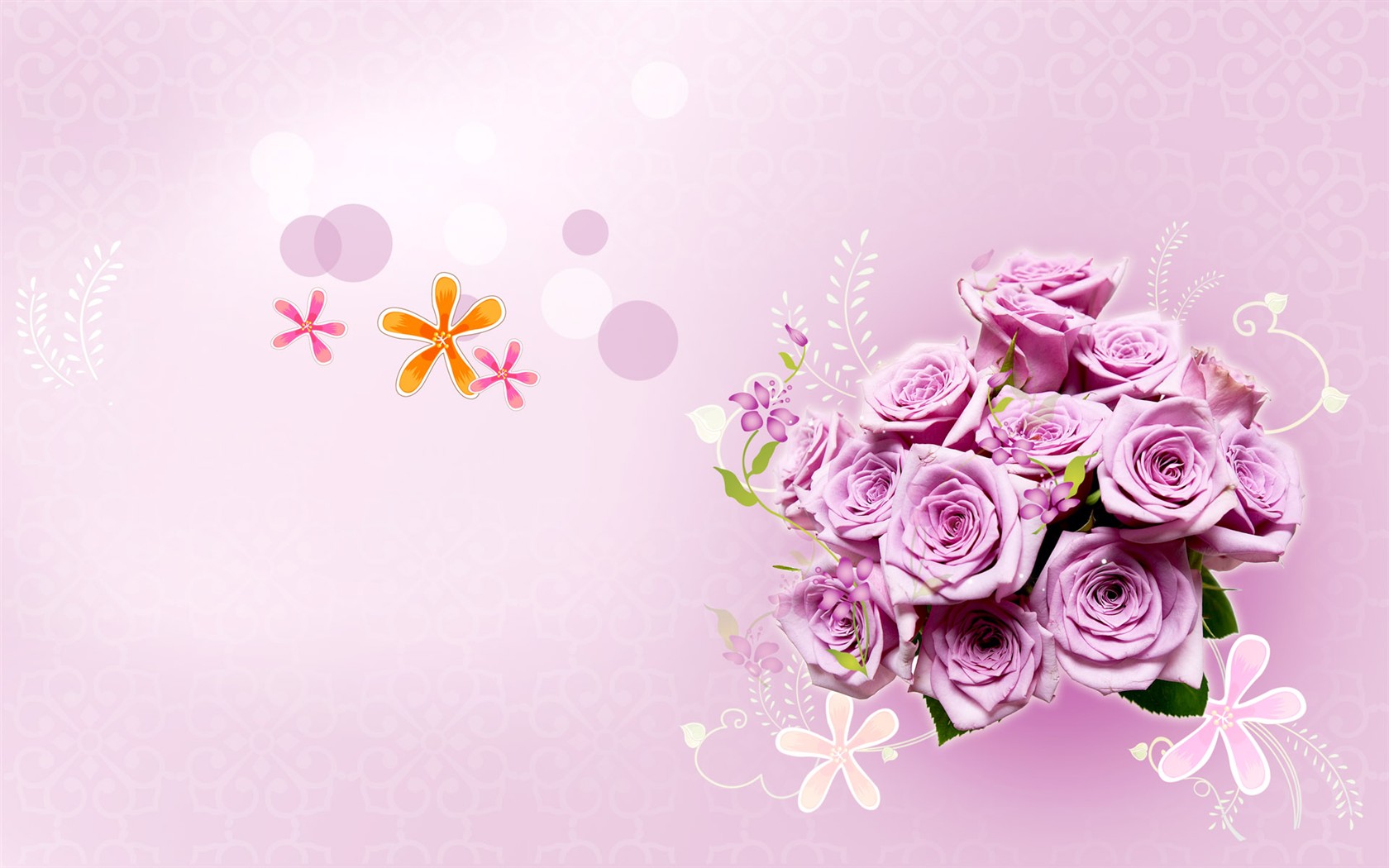Synthesis of fine flowers #13 - 1680x1050