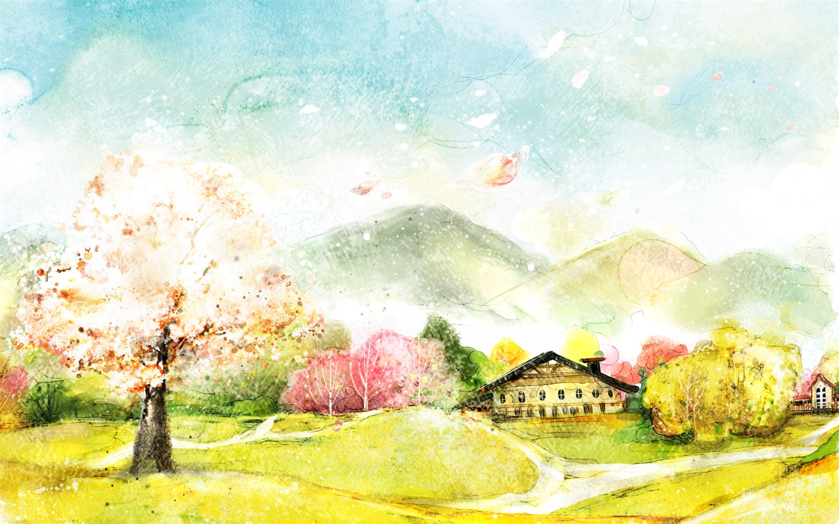kreslený Tapety Fantasy Krajina #31 - 1680x1050