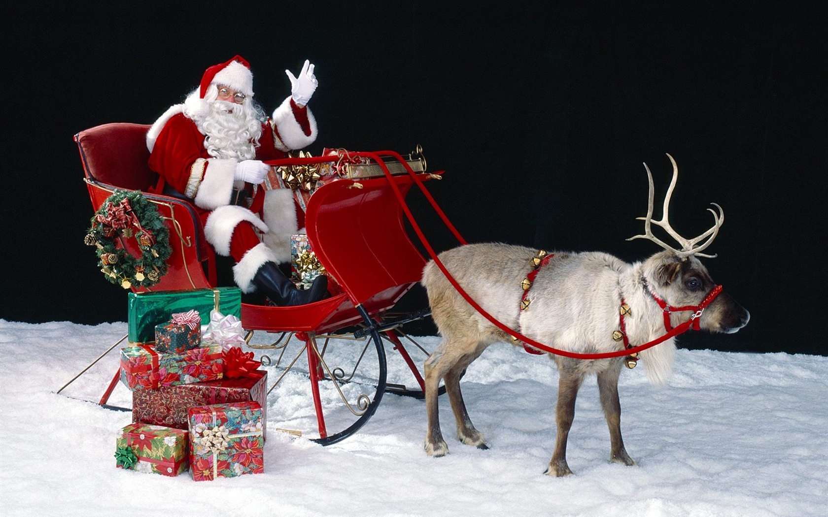 Christmas landscaping series wallpaper (3) #4 - 1680x1050