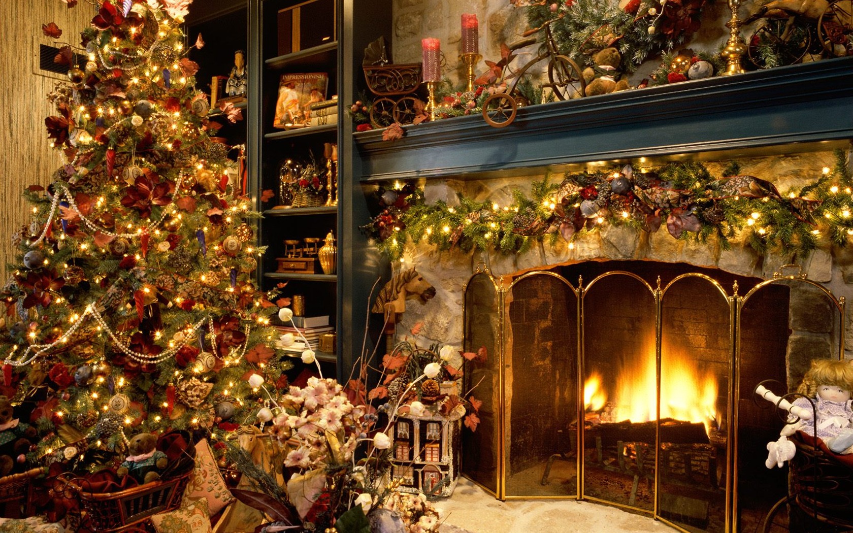 Christmas landscaping series wallpaper (3) #18 - 1680x1050