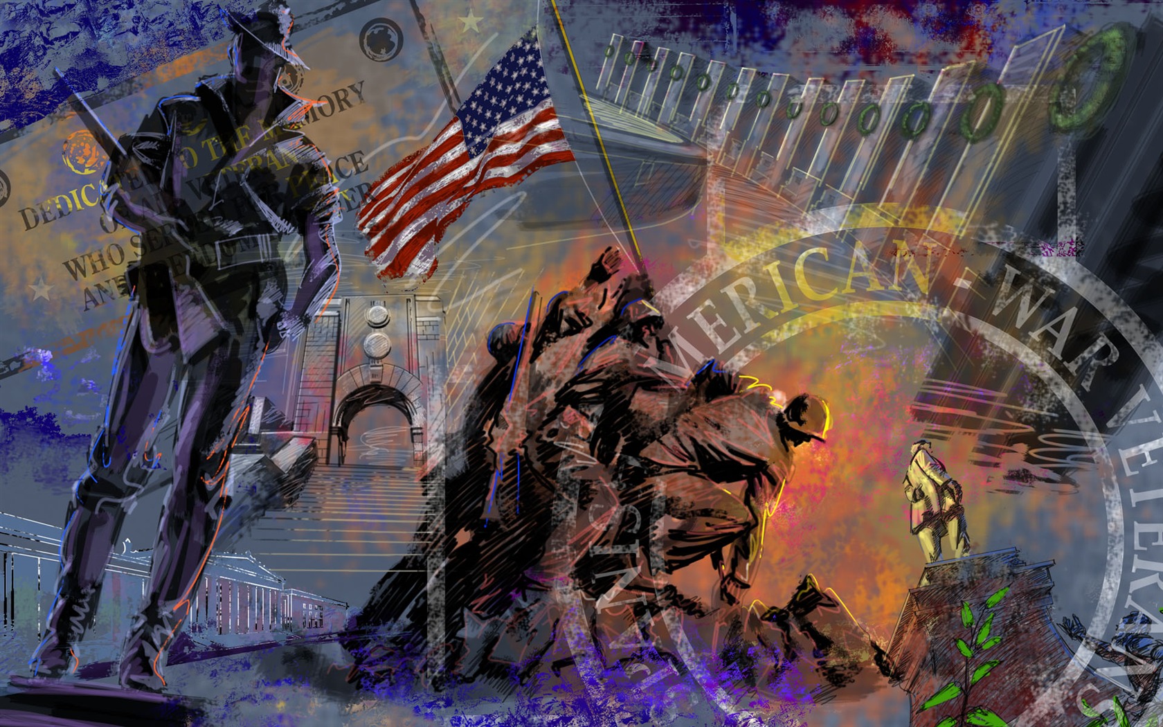U. S. indépendance fond d'écran thème de la Journée #32 - 1680x1050