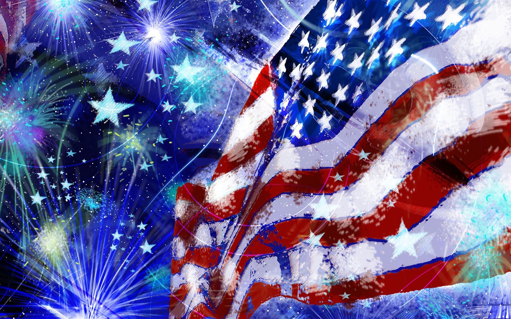 U. S. Den nezávislosti téma wallpaper #39 - 1680x1050