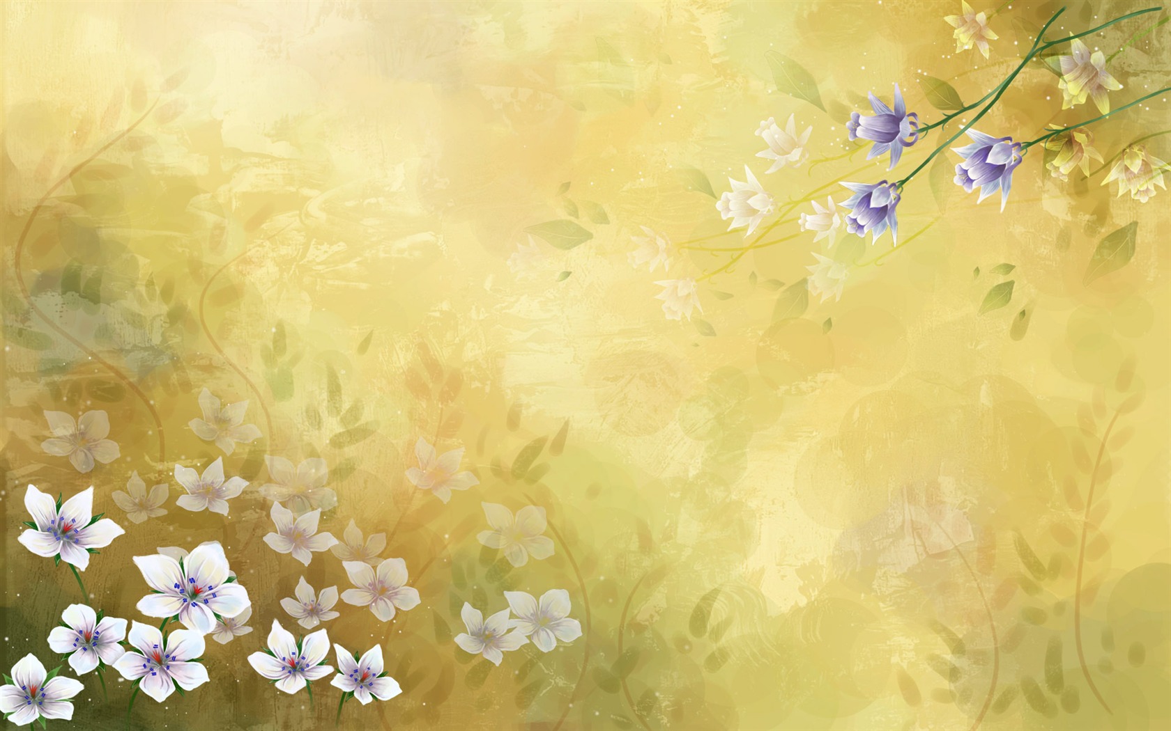 Syntetické Wallpaper barevné květiny #14 - 1680x1050