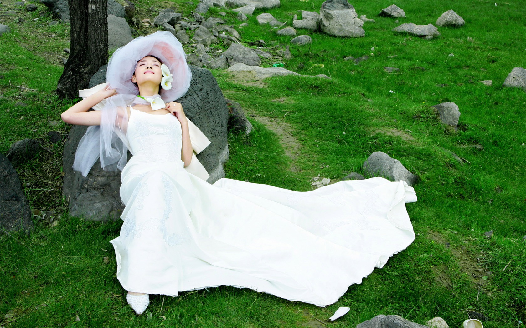 Beautiful pure bride wallpaper #4 - 1680x1050
