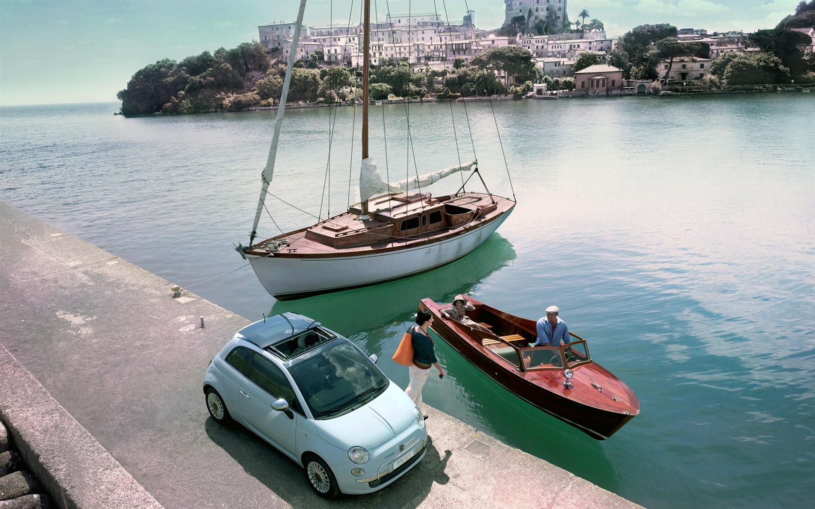 Fiat 500 tapet #11 - 1680x1050