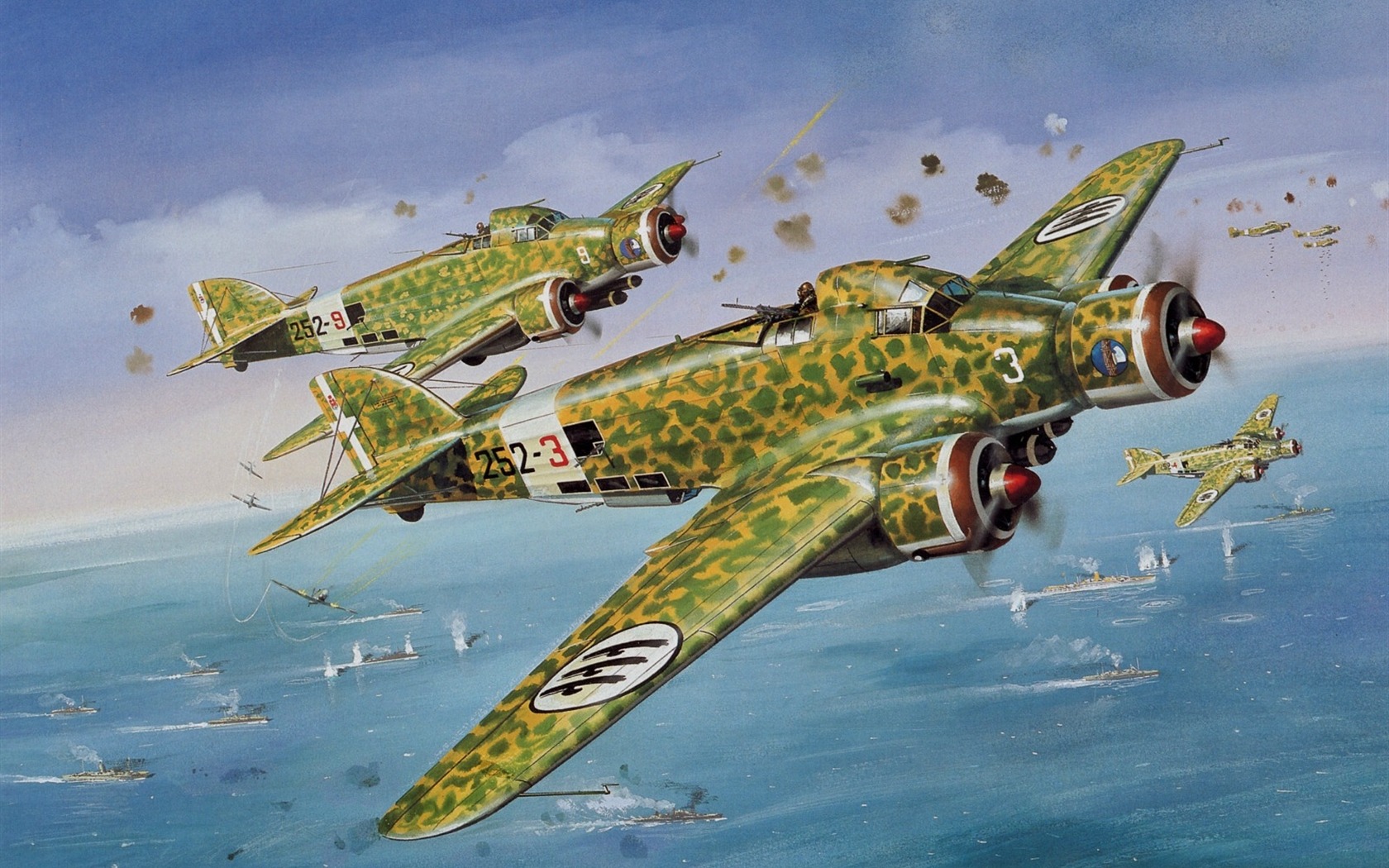 HD wallpaper painting aircraft #15 - 1680x1050