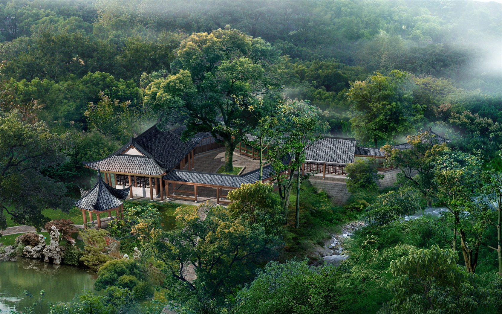 Exquisite architectural landscape wallpaper #7 - 1680x1050