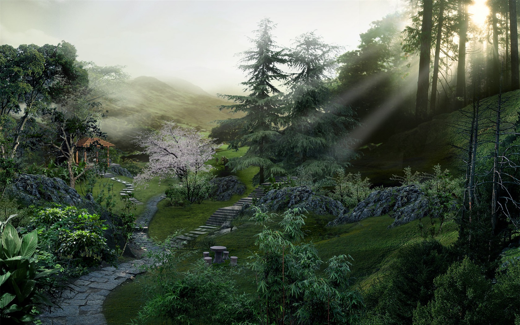 Exquisite architectural landscape wallpaper #8 - 1680x1050