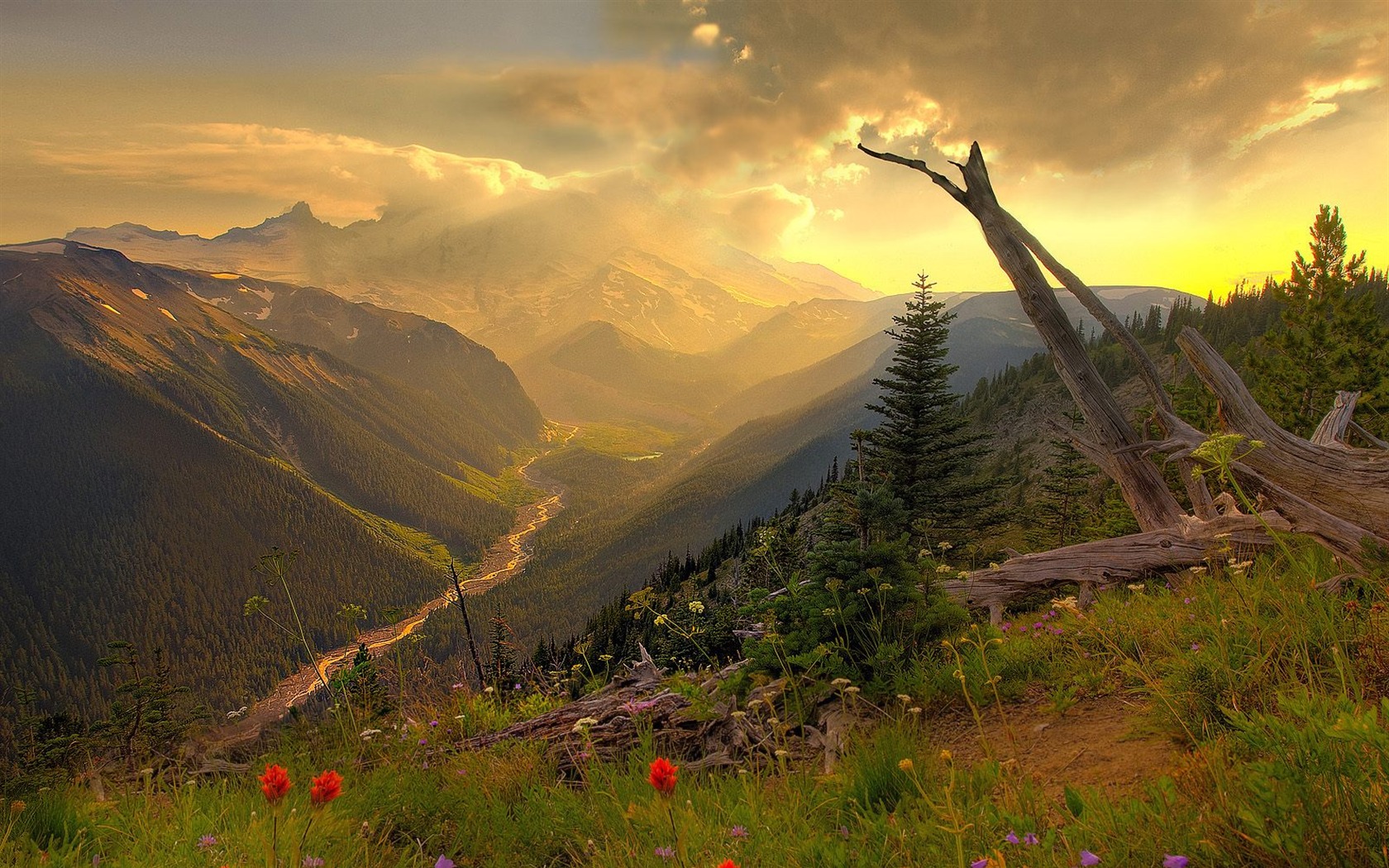 nádherné přírodní scenérie HD Tapety na plochu #19 - 1680x1050