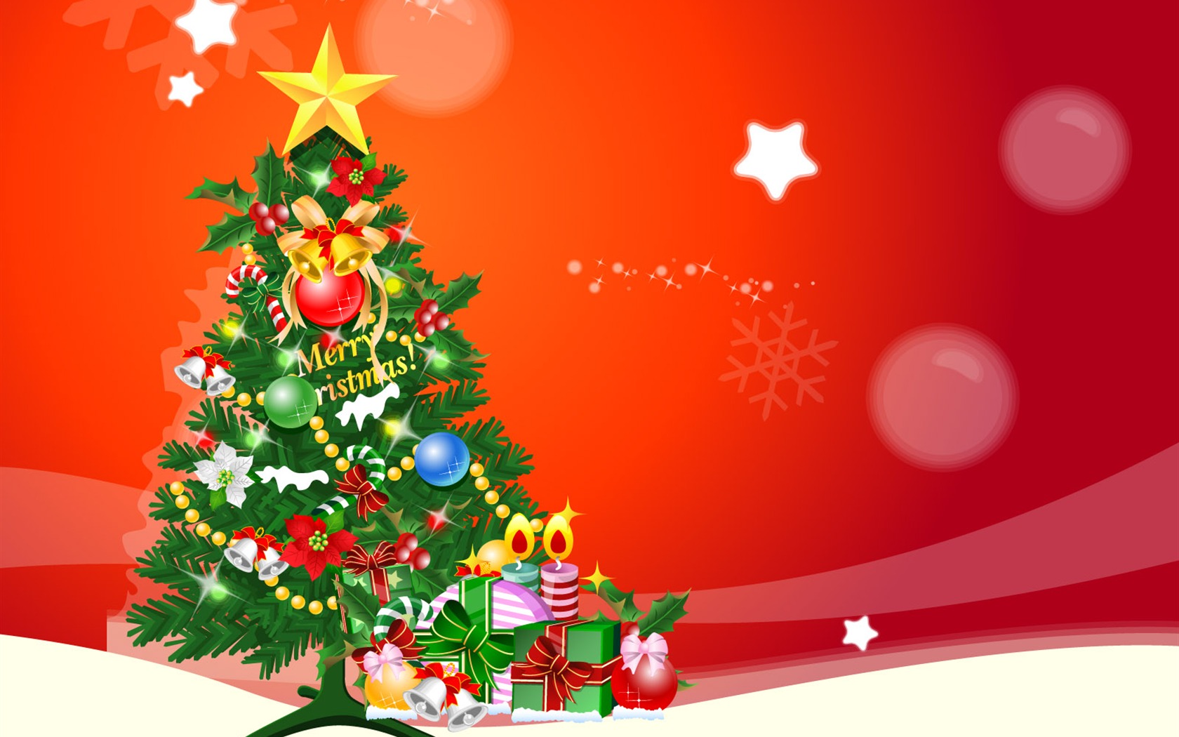 Christmas landscaping series wallpaper (10) #4 - 1680x1050