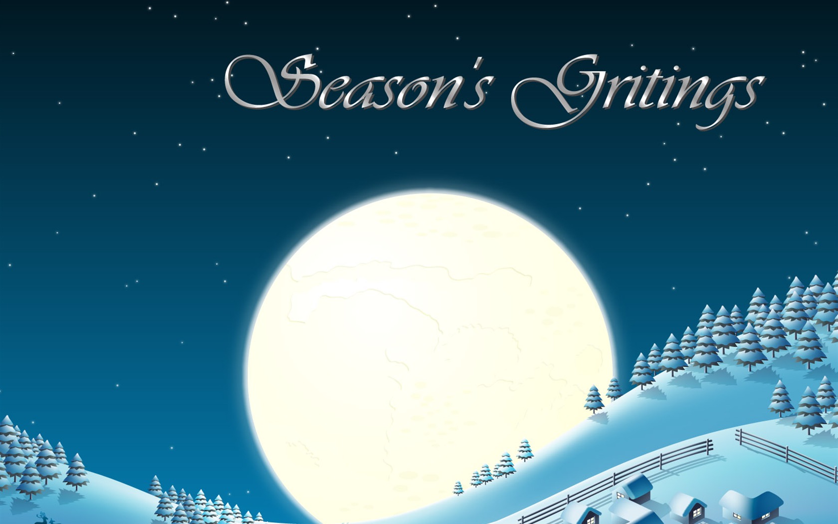 Christmas landscaping series wallpaper (10) #13 - 1680x1050