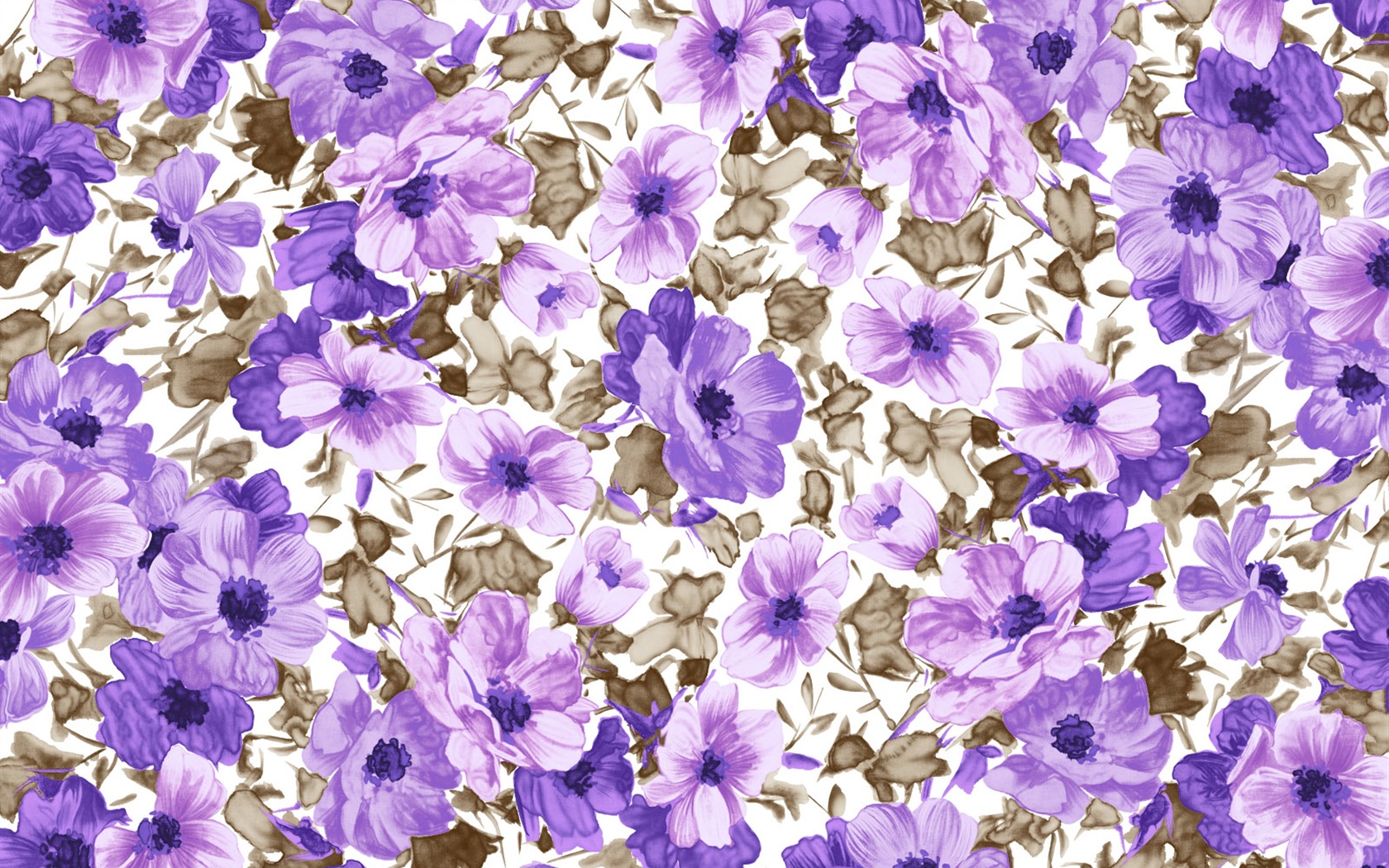 Exquisite Ink Flower Wallpapers #12 - 1680x1050
