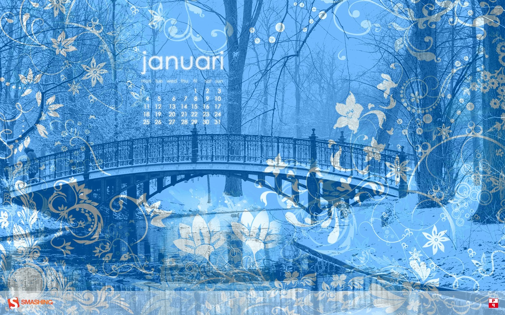 lednu 2010 Kalendář Wallpaper #7 - 1680x1050