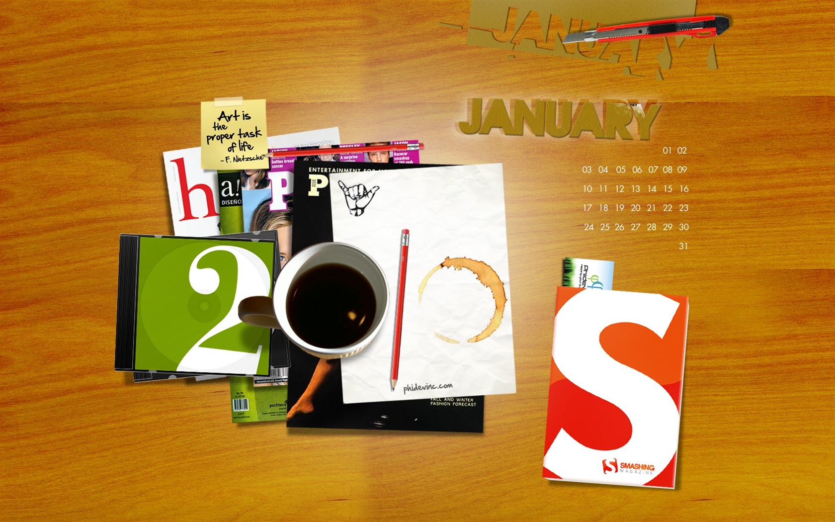 Januar 2010 Kalender Wallpaper #20 - 1680x1050