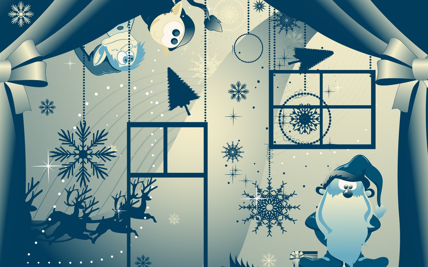 Christmas landscaping series wallpaper (19) #4 - 1680x1050