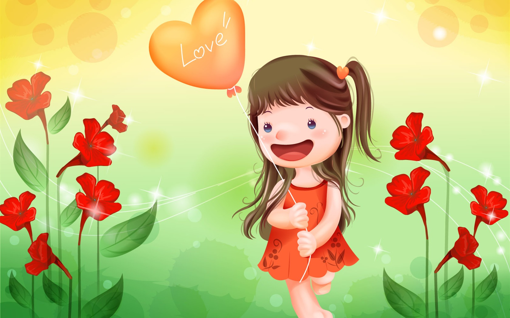 Vector happy childhood Wallpaper (1) #3 - 1680x1050