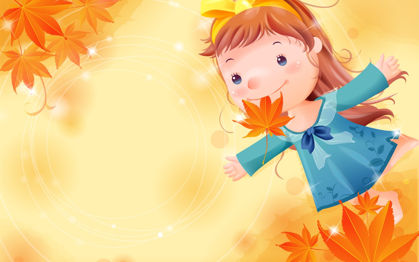 Vector happy childhood Wallpaper (1) #9 - 1680x1050