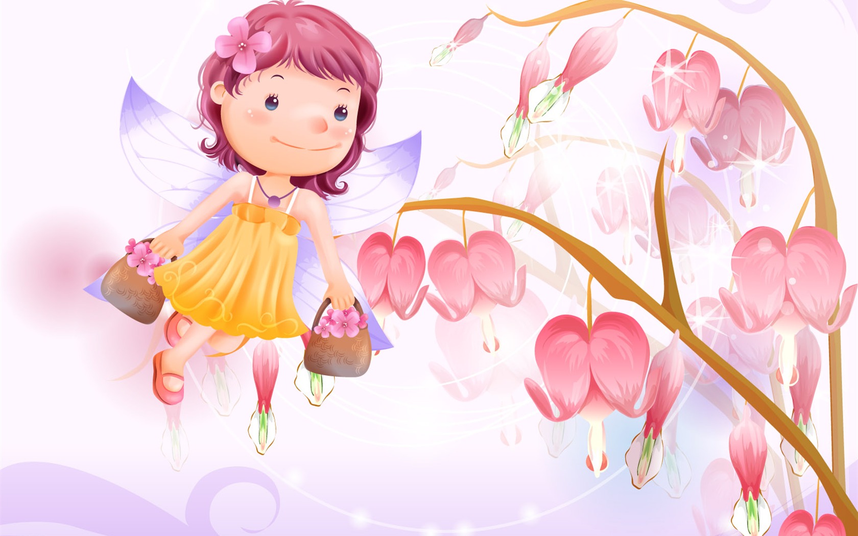 Vector happy childhood Wallpaper (2) #5 - 1680x1050