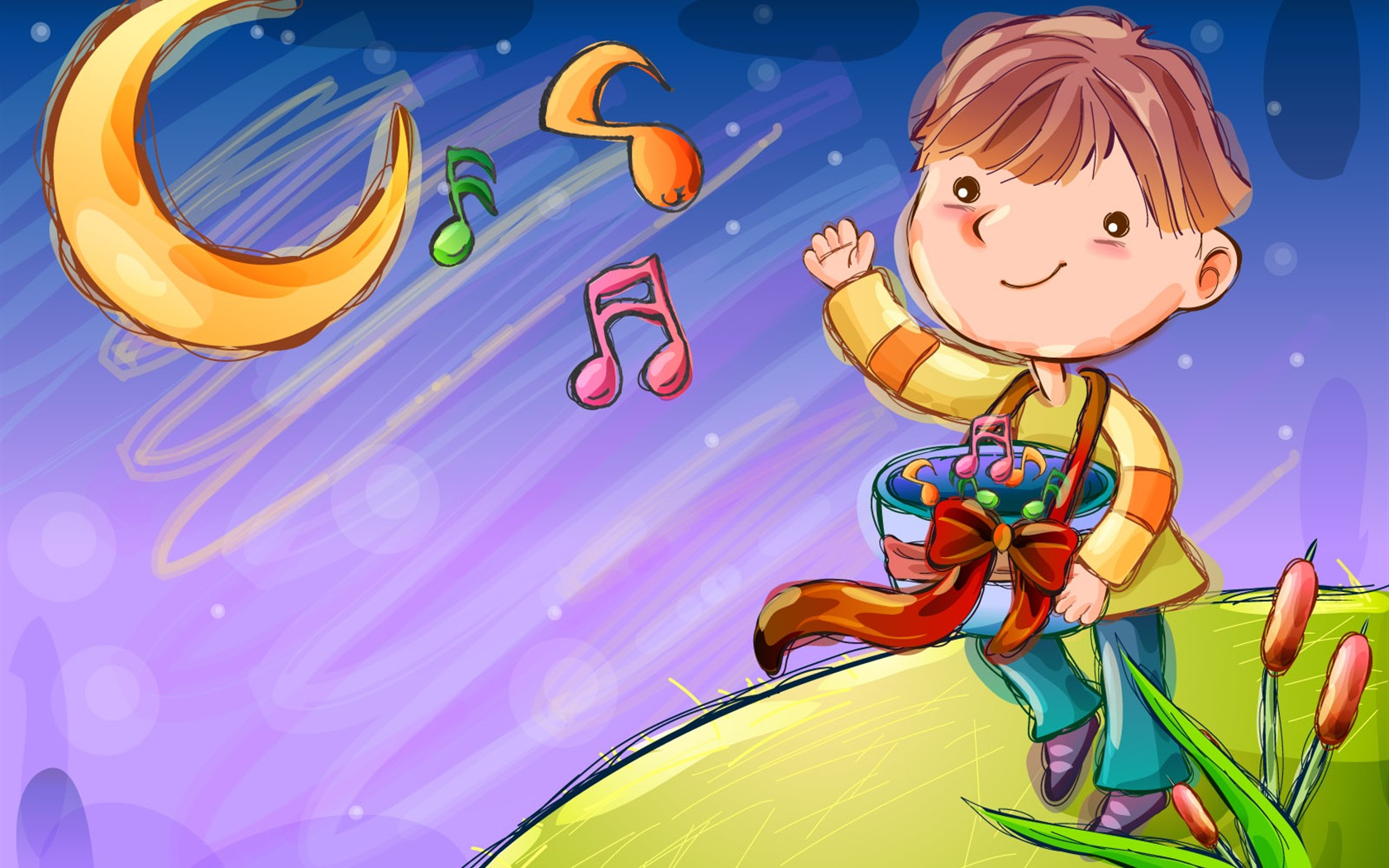 Vector children's Happy Wallpaper (1) #1 - 1680x1050