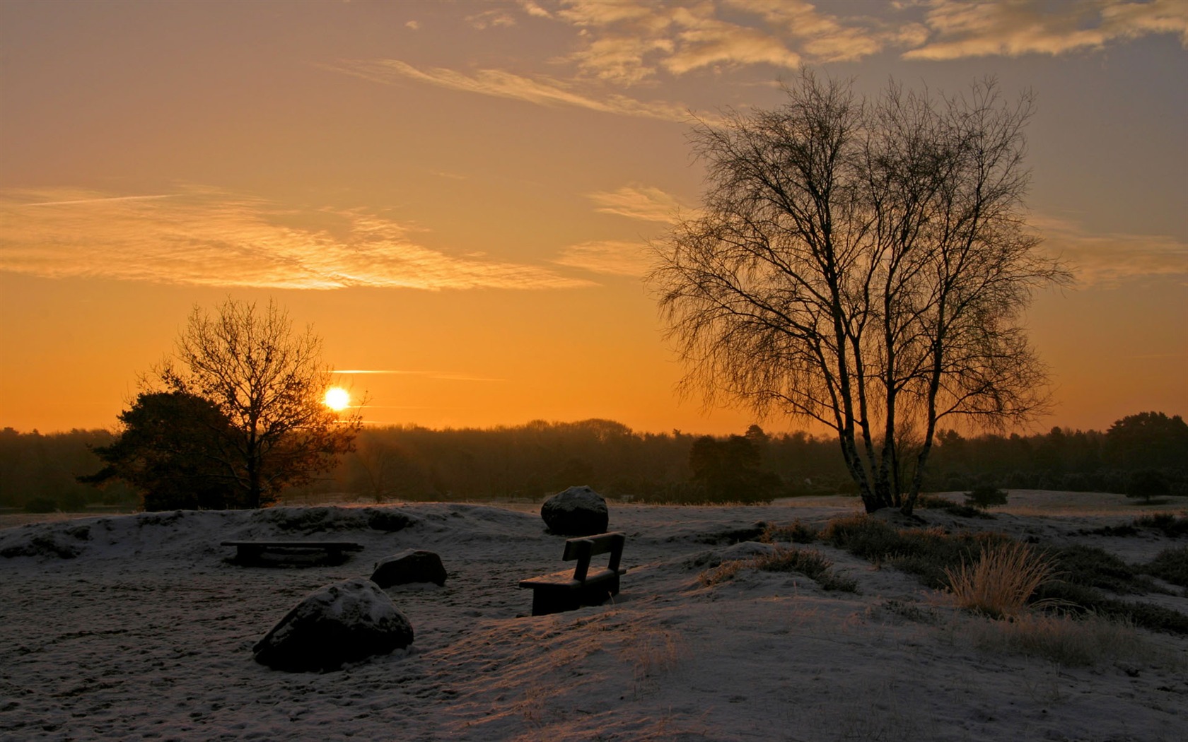 Glow du coucher du soleil HD Wallpaper exquise (1) #28 - 1680x1050