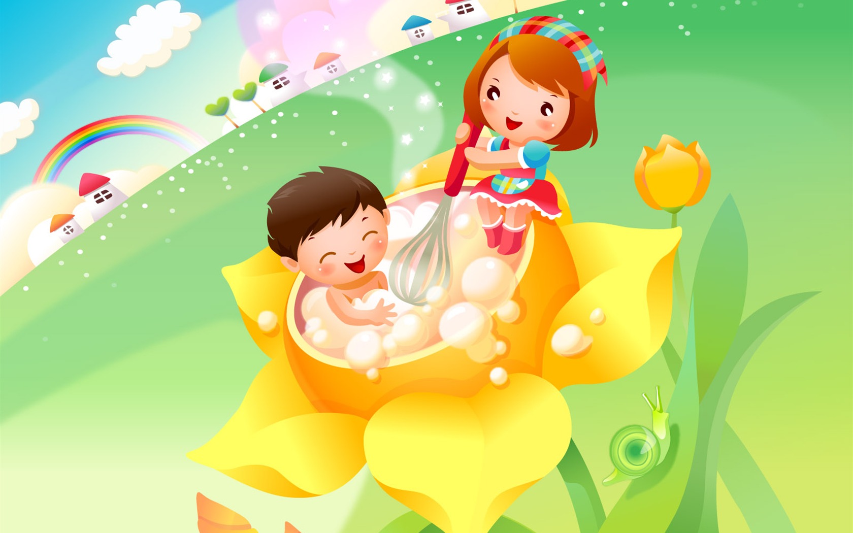 Childhood Dreams Cartoon Wallpaper (1) #18 - 1680x1050