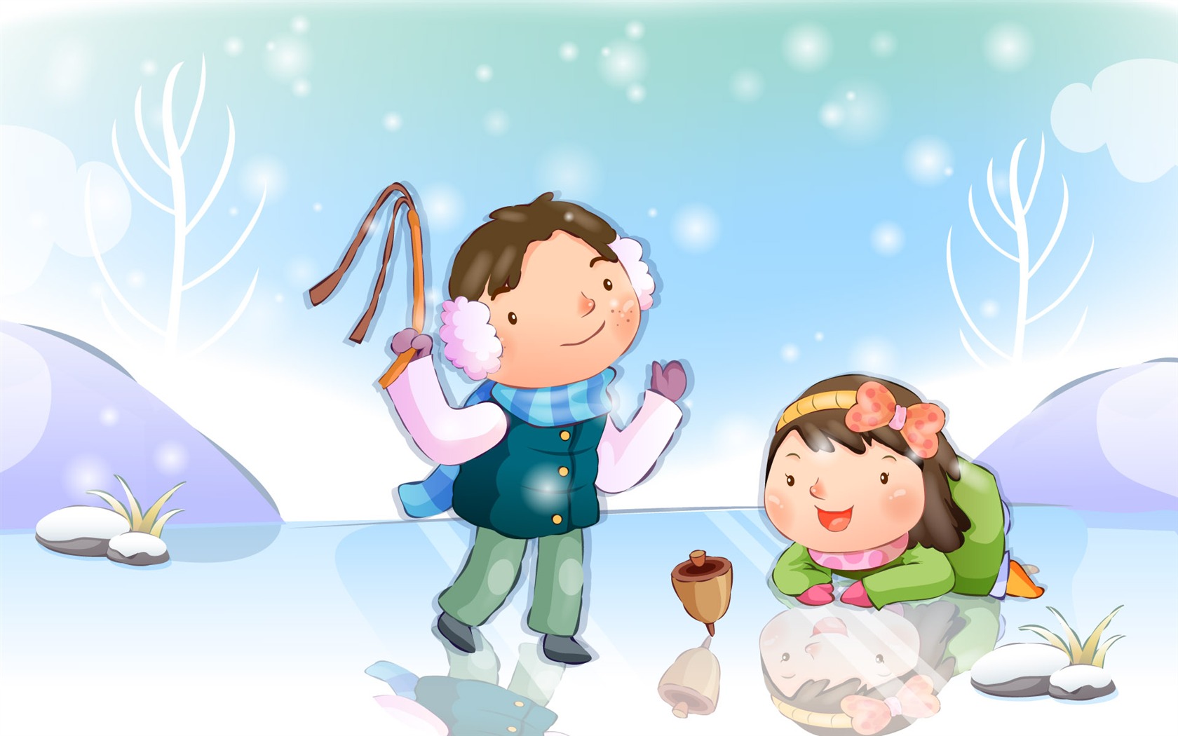 Vector children's Happy Wallpaper (4) #12 - 1680x1050
