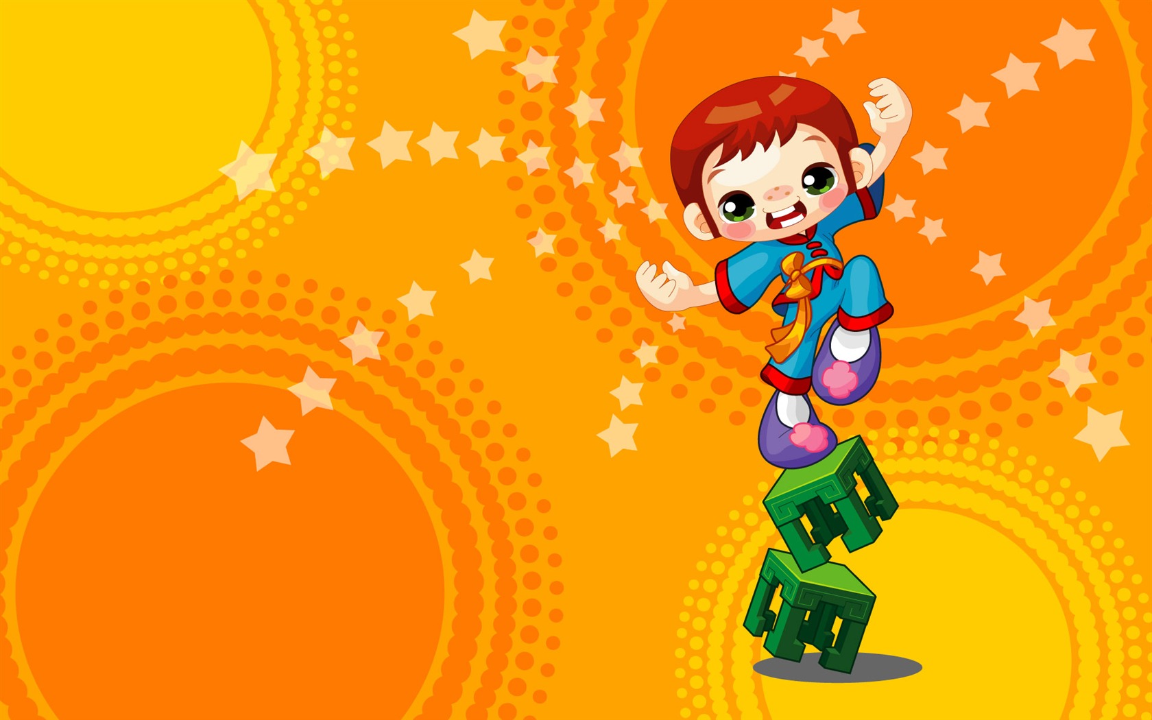 Vector Cartoon Child Wallpaper (1) #16 - 1680x1050