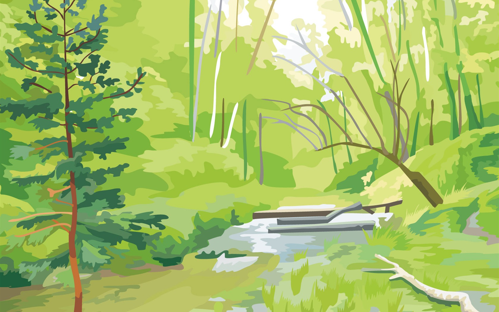 Vector Scenery Wallpapers (2) #8 - 1680x1050
