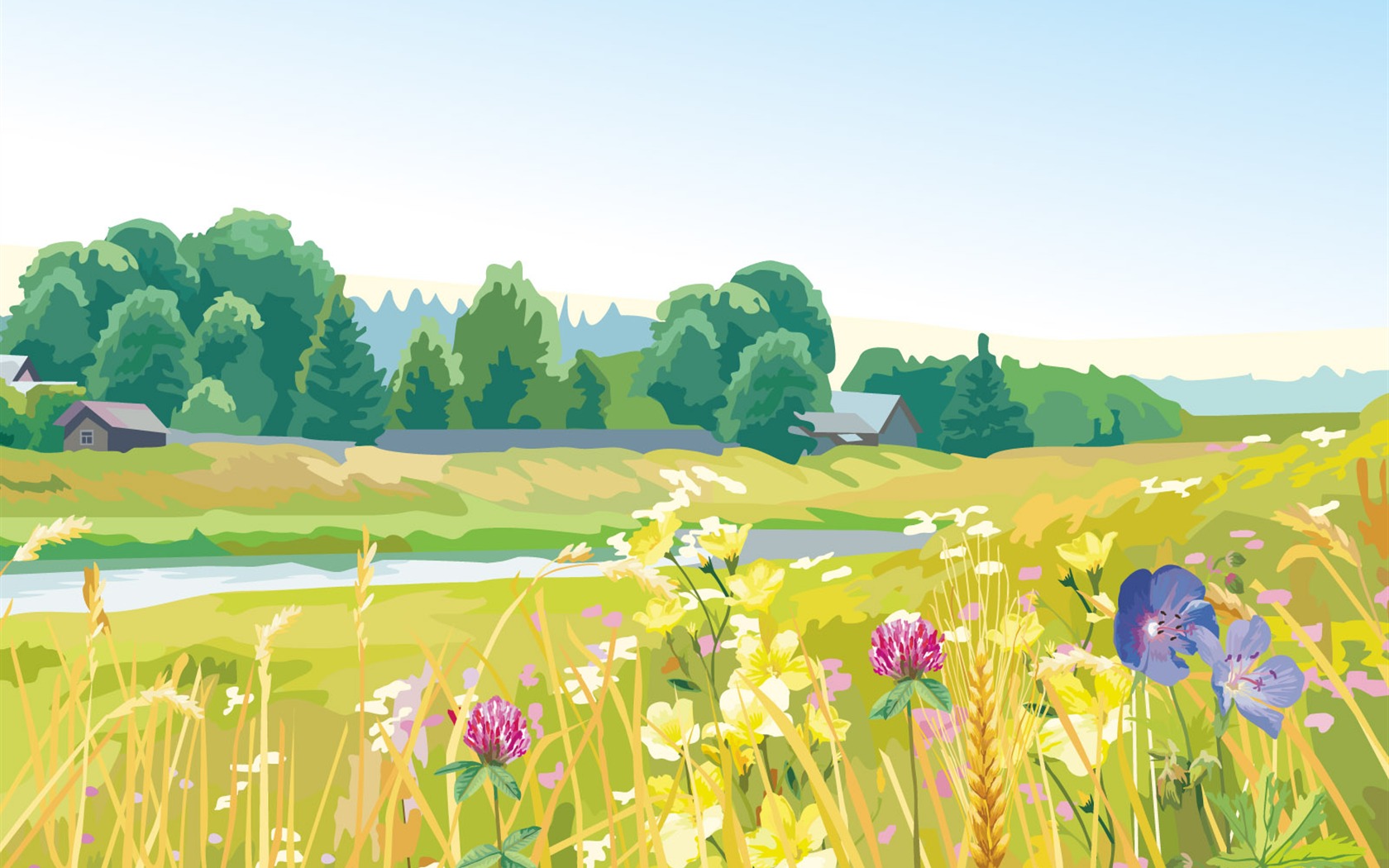 Vector Scenery Wallpapers (2) #9 - 1680x1050