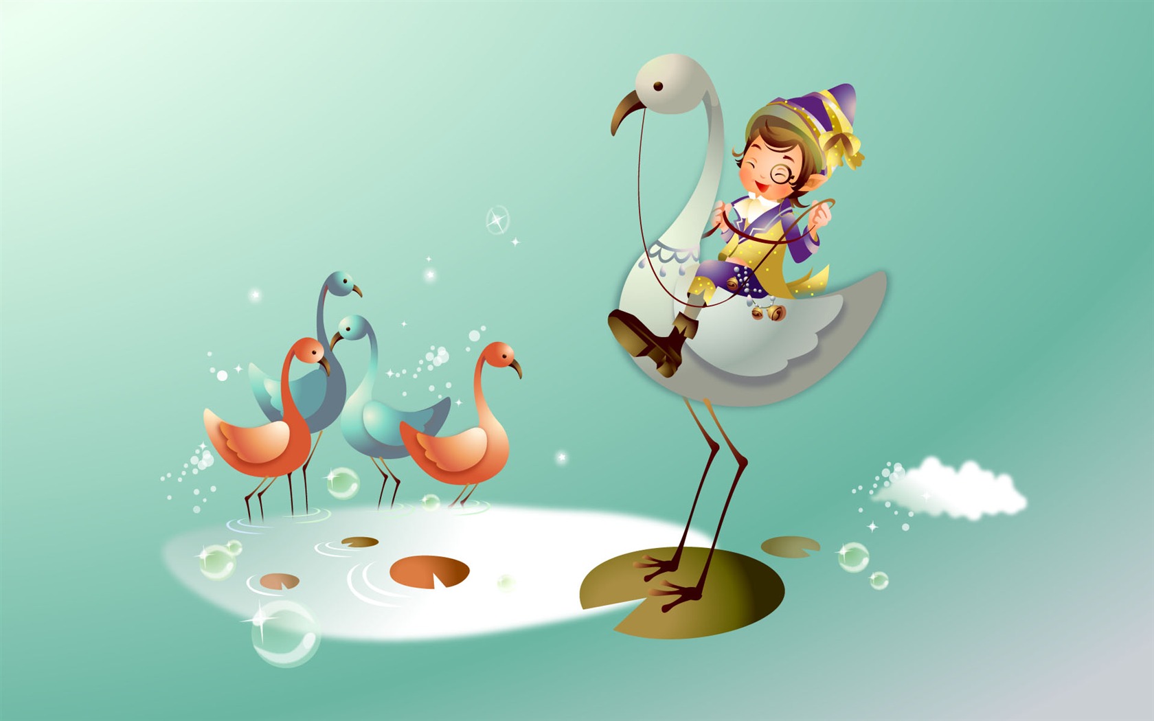 Fairy Tales Vector Wallpaper (2) #7 - 1680x1050