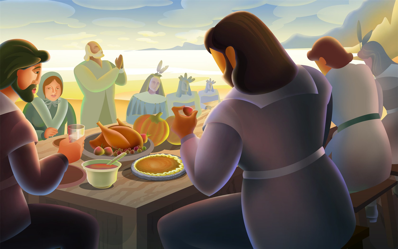 Thanksgiving theme wallpaper (2) #8 - 1680x1050