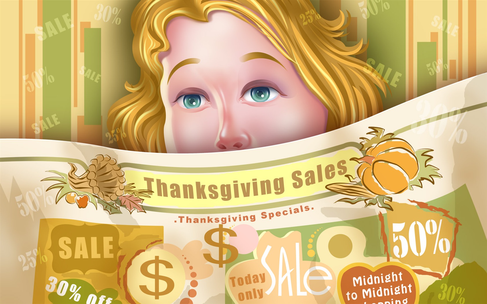 Thanksgiving theme wallpaper (3) #10 - 1680x1050