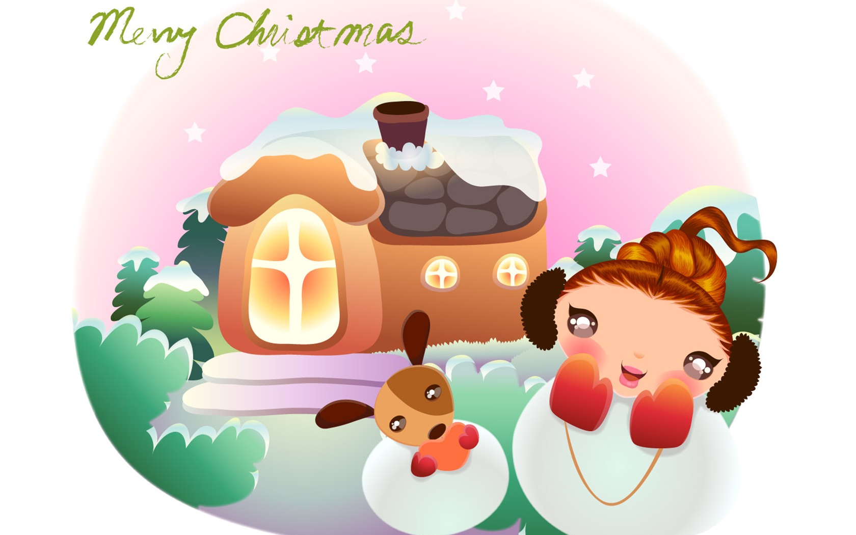 Vector Christmas wallpapers (2) #11 - 1680x1050