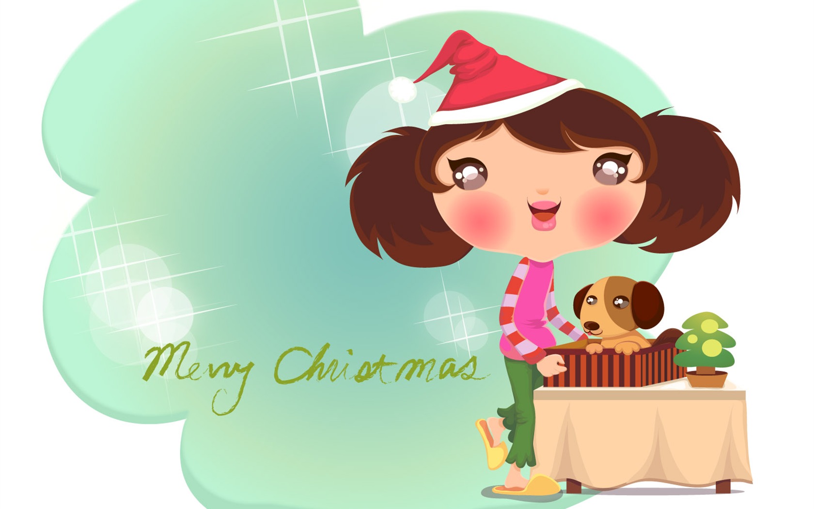 Vector Christmas wallpapers (2) #14 - 1680x1050