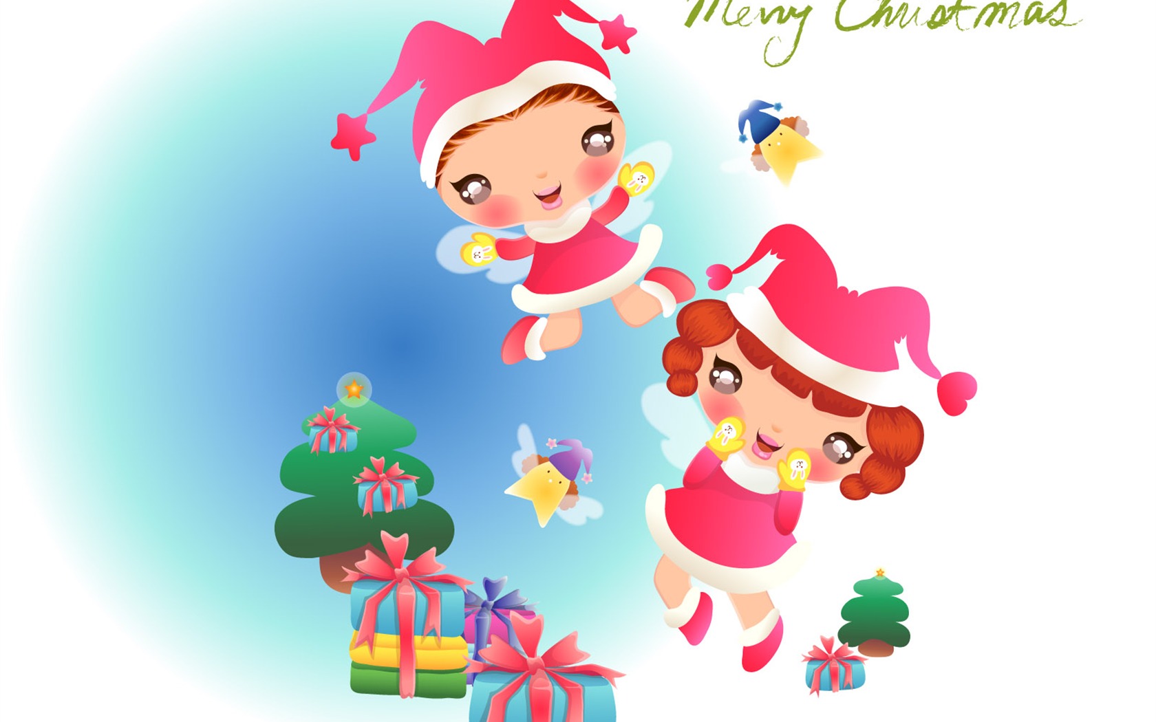 Vector Christmas wallpapers (2) #19 - 1680x1050