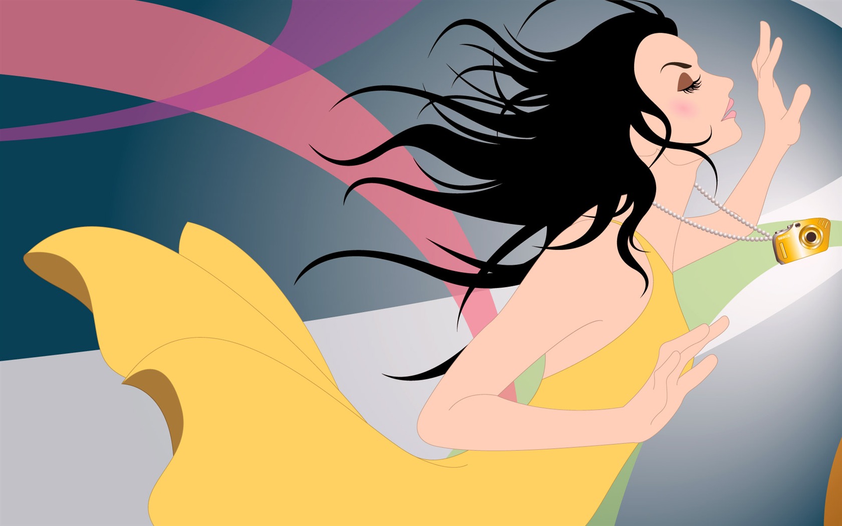 Vector urban women wallpaper (2) #3 - 1680x1050